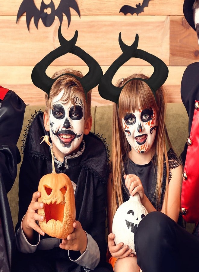 JOINPAYA Maleficent Horns: Halloween Demon Horns Headband Cosplay for Women Men - Devil Black headband Party Dress Up Costume Accessories (Black) - Image 2